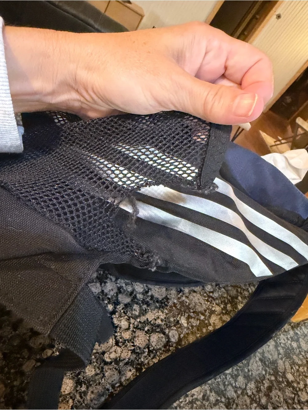 adidas Navy and Black Backpack with Number 15 Hydro shield
